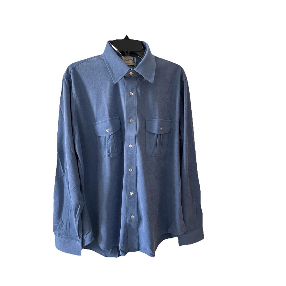 Vintage Sears Fieldmaster Sportswear Blue Mens XL‎ Sportswear Shirt Long Sleeve